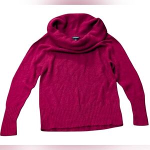 Express Oversized Cowl Neck Elegant Burgundy Sweater